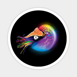 Rainbow Nautilus (with Glow) Magnet